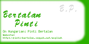 bertalan pinti business card